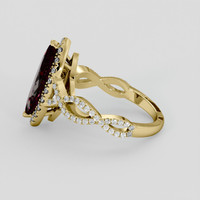 3.21 Ct. Red Rhodolite Garnet Ring, 10K Yellow Gold 4