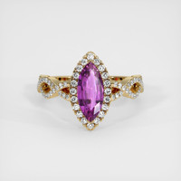 1.81 Ct. Purple Sapphire Ring, 10K Yellow Gold 1