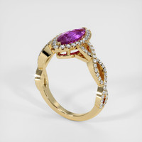 1.81 Ct. Purple Sapphire Ring, 10K Yellow Gold 2