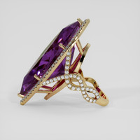 33.70 Ct. Purple Amethyst Ring, 18K Yellow Gold 4
