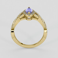 1.05 Ct. Purple Sapphire Ring, 18K Yellow Gold 3