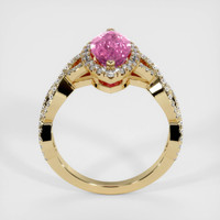 1.95 Ct. Purplish Pink Sapphire Ring, 18K Yellow Gold 3