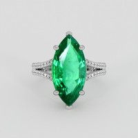 4.64 Ct. Emerald Ring, Platinum 950 1