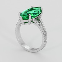 4.64 Ct. Emerald Ring, Platinum 950 2