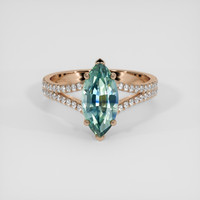 2.65 Ct. Bi Color Sapphire Ring, 14K Rose Gold 1