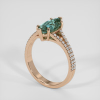 2.65 Ct. Bi Color Sapphire Ring, 14K Rose Gold 2