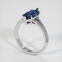 1.76 Ct. Bluish Purple Sapphire Ring, 14K White Gold 2