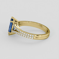 1.20 Ct. Blue Sapphire Ring, 10K Yellow Gold 4