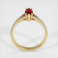 0.76 Ct. Ruby Ring, 14K Yellow Gold 3