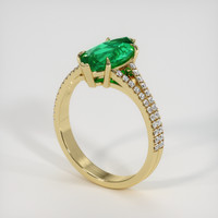 2.04 Ct. Emerald Ring, 18K Yellow Gold 2