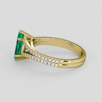 0.87 Ct. Emerald Ring, 18K Yellow Gold 4