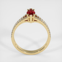 0.76 Ct. Ruby Ring, 18K Yellow Gold 3