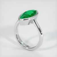 2.97 Ct. Emerald Ring, Platinum 950 2