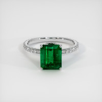 2.76 Ct. Emerald Ring, Platinum 950 1