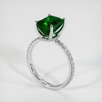 2.76 Ct. Emerald Ring, Platinum 950 2