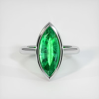 3.07 Ct. Emerald Ring, Platinum 950 1