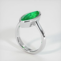 3.07 Ct. Emerald Ring, Platinum 950 2