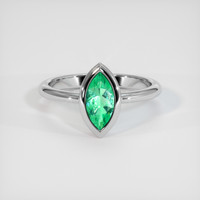0.91 Ct. Emerald Ring, Platinum 950 1