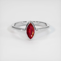 0.57 Ct. Ruby Ring, Platinum 950 1