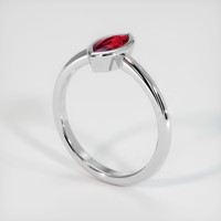 0.57 Ct. Ruby Ring, Platinum 950 2