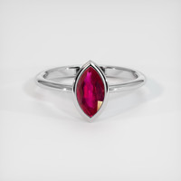 1.24 Ct. Ruby Ring, Platinum 950 1