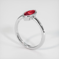 1.31 Ct. Ruby Ring, Platinum 950 2
