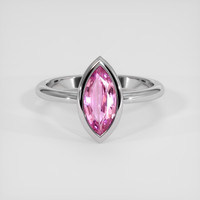 1.95 Ct. Purplish Pink Sapphire Ring, Platinum 950 1
