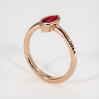 0.57 Ct. Ruby Ring, 14K Rose Gold 2