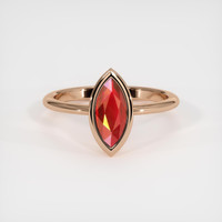 1.50 Ct. Ruby Ring, 14K Rose Gold 1