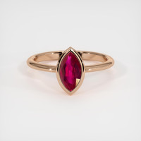 1.24 Ct. Ruby Ring, 18K Rose Gold 1