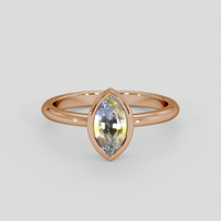 1.12 Ct. Bi Color Sapphire Ring, 18K Rose Gold 1