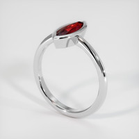 1.13 Ct. Ruby Ring, 14K White Gold 2