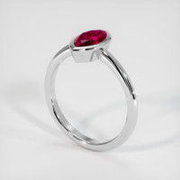 1.24 Ct. Ruby Ring, 14K White Gold 2