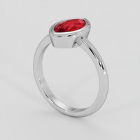 2.01 Ct. Ruby Ring, 14K White Gold 2