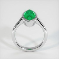 2.97 Ct. Emerald Ring, 18K White Gold 3