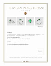 Emerald Ring 2.12 Ct., 18K White Gold Appraisal