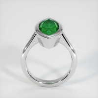 3.06 Ct. Emerald  Ring - 18K White Gold