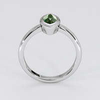 1.34 Ct. Bluish Green Sapphire Ring, 18K White Gold 3