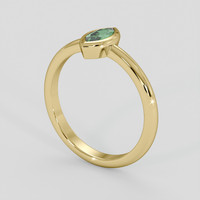 0.48 Ct. Green Sapphire Ring, 10K Yellow Gold 2