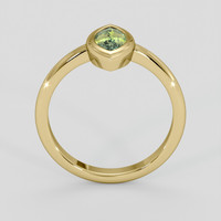 0.90 Ct. Yellowish Green Sapphire Ring, 10K Yellow Gold 3