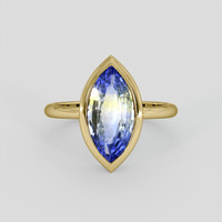 3.00 Ct. Bi Color Sapphire Ring, 10K Yellow Gold 1
