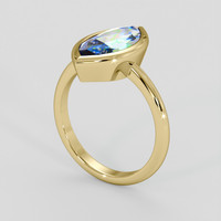 3.00 Ct. Bi Color Sapphire Ring, 10K Yellow Gold 2