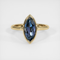 1.76 Ct. Blue Sapphire Ring, 10K Yellow Gold 1