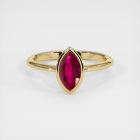 1.24 Ct. Ruby Ring, 14K Yellow Gold 1