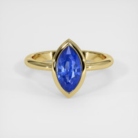 2.07 Ct. Blue Sapphire Ring, 14K Yellow Gold 1