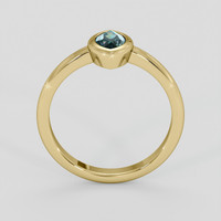 0.97 Ct. Bluish Green Sapphire Ring, 14K Yellow Gold 3