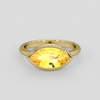 2.52 Ct. Yellow Sapphire Ring, 14K Yellow Gold 1