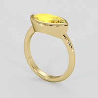 2.52 Ct. Yellow Sapphire Ring, 14K Yellow Gold 2
