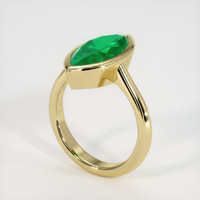 2.97 Ct. Emerald Ring, 18K Yellow Gold 2