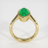 2.97 Ct. Emerald Ring, 18K Yellow Gold 3